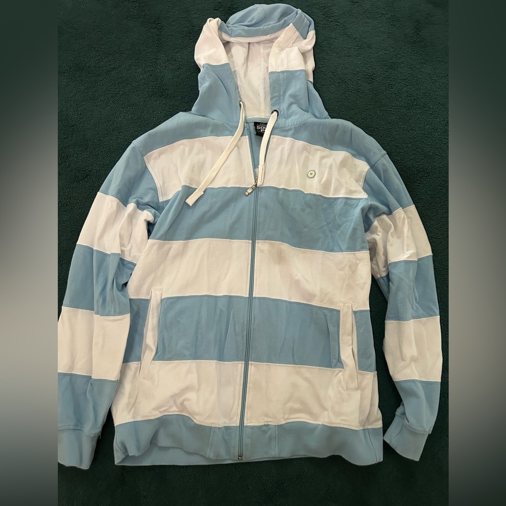 South Pole jacket, size Large, light blue and white